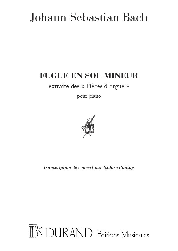 Fugue En Sol Mineur, Bwv 578